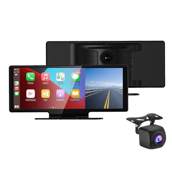 10,26-Инчов Автомобилна камера за 4K Dash Cam Carplay Android, Автоматично Огледало за задно виждане, Видео улавяне на WIFI Петлевая запис Автомобилен Видеорекордер