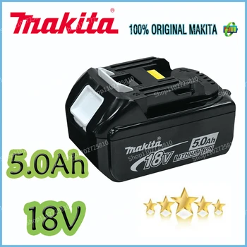100% Оригинална Акумулаторна Батерия 18V Makita 5.0 Ah за Лаптопи с led литиево-йонна батерия Заместител на LXT BL1860B BL1860 BL1850