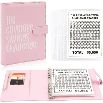 100 Пликове Money Saving Challenge Budget Binde за планиране на бюджет и икономия на пари - най-Лесният и забавен начин да си спестите $ 5050