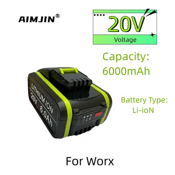 20 от 6000 mah Powtree замяна на батерията WA3553/WA3551 за Worx батерия електроинструменти WA3551 WA3572 WA3553 WX390 WA3551 WX176 WX178
