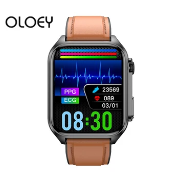 2023 OLOEY, умни часовници за мъже, Bluetooth-предизвикателство, монитор на сърдечната честота, кислород в кръвта, ЕКГ, Мониторинг на съня, Спортни Водоустойчив умни часовници за мъже