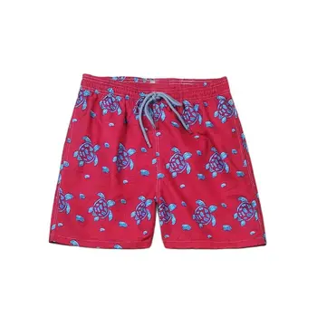 2023 Нови Модни Плажни Мъжки Червени Бижута с Черепашьим принтом, Бански за сърф, къси Панталони за парти на басейна