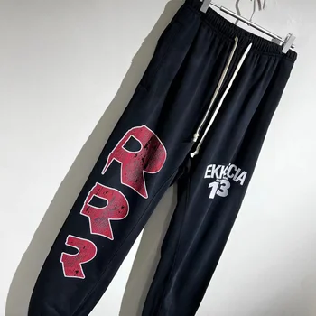 2023ss RRR123 Реколта спортни панталони с принтом High street, выстиранные панталони в стил хип-хоп, Градинска облекло, мъжки и дамски панталони, технологичная облекло