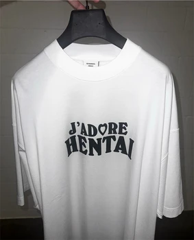 23SS Градинска облекло, Нова тениска Vetements, Мъжки Дамски тениска Оверсайз, бяла тениска-добро качество, тениска