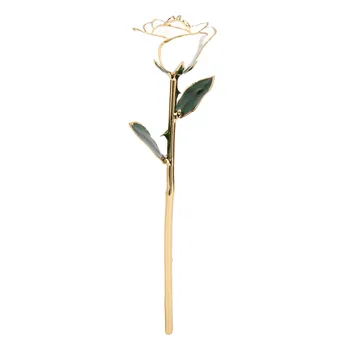 24-Каратная позлатена роза със стойка, украса от златни рози за 