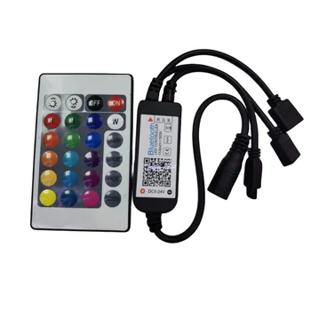 24 Клавишите RF Bluetooth-съвместима Безжична IR контролер за led лента DC5V-24V RGB с Регулируема Яркост APP Remote Control