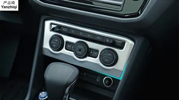 ABS Хромирана централна конзола Панел климатик Капак завърши аксесоари за стайлинг на автомобили 2016 2017 2018 г. Volkswagen VW Tiguan mk2