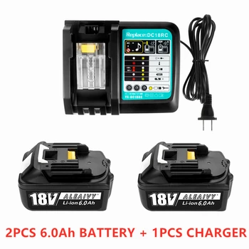BL1860 Акумулаторна Батерия 18 V 6000 mAh Литиево-йонна Зарядно устройство за Makita 18v Батерия 6ah BL1840 BL1850 BL1830 BL1860B LXT400