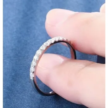 Dreamboat Диамантени пръстени от сребро 925 проба за жени с Муассанитом Пръстен с муассанитом 0,25 карата