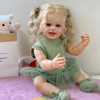 FBBD 55 см Силиконова Кукла за Цялото Тяло Soft Touch Reborn Toddle Princeess Yannik Реалистична 3D Кожа Ръчно изработени, Многопластова Кукла за Рисуване