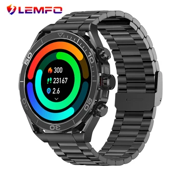 LEMFO G10 Смарт Часовници Мъжки IP68 Водоустойчив Bluetooth Покана Smartwatch 2023 1,63-Инчов HD 390*390 Екран Безжично Зареждане AI Voice