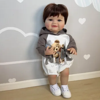 NPK 22-инчов силиконова vinyl кукла-Реборн за Цялото тяло, кукла за новородено, кукла за момчета, 3D кожа, висококачествен Подарък