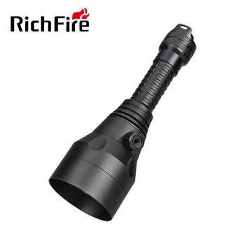 RichFire Акумулаторна батерия led фенерче с увеличение, IR/зелен/червен/бял-слаби, мощен тактически фенер на батерия 18650 за лов, къмпинг