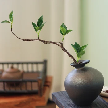 Ваза Керамика, Нов китайски модерен минималистичен маса, сухи цветя, подходящи за чайната стая, хол, винен шкаф, офис бижута
