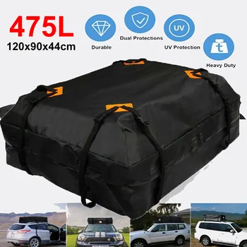 Голям водоустойчив Автомобилната транспортна чанта на покрива 120x90x44 см, Багажник на покрива, Черна чанта за съхранение, пътен suv, ван за автомобили