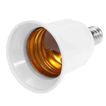 До E27 ABS Штекерному гнездо за Аксесоари Държач на крушката Светлинното устройство Основата на лампата Адаптер с винт Бяла лампа Пожароустойчива Домашна Контакт
