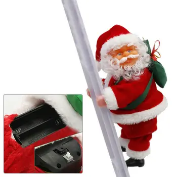 Електрически Стълба За Катерене Дядо Коледа Музикално Коледно Подвесное Украса Украшение Подарък играчка