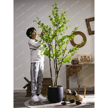 Имитирующее Дървото е Зелено Растение В саксия Бионические Изкуствени Дървета Растение за Декорация на всекидневна вътрешен