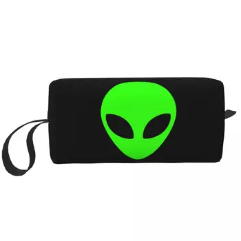 Индивидуална чанта за тоалетни принадлежности Space Alien, Женски Органайзер за козметика, Женски калъф за съхранение на козметика Dopp Kit Case