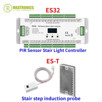 Инфрачервен сензор на човешкото тяло ES32 PIR Контролер за осветление на стълби 32CH и IR-датчик за индукция на стълбата 5 vdc за led лента ниско напрежение