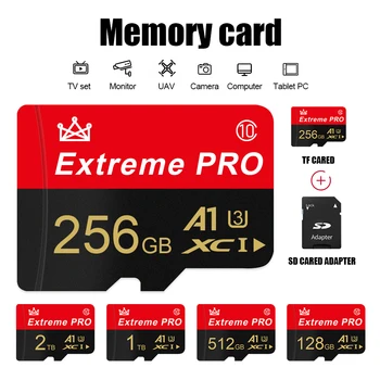 Карта памет 128 GB EVO Plus Flash Mini SD Карти 256 GB, 512 GB И 1 TB И 2 TB Class 10 UHS-I Високоскоростна карта Micro TF 128 GB SD карта с памет