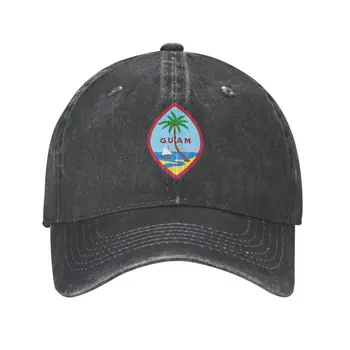 Класическата бейзболна шапка Guam с памучен печат За жени и мъже, регулируеми по поръчка шапка на татко е в стил хип-хоп