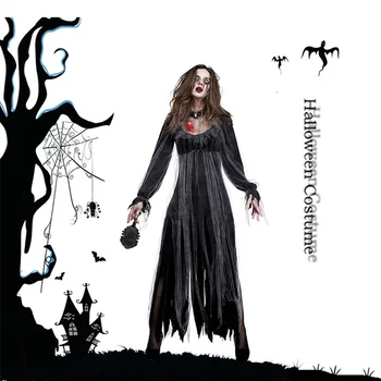 Костюм за Хелоуин, нов костюм ужас, призракът на Булката, зомбита, с костюм на вампир, демон