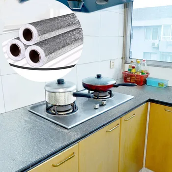 Кухненски стенни печка, маслоустойчив етикети от алуминиево фолио, противообрастающие резултати при висока температура самозалепващи се тапети, стикер за стена