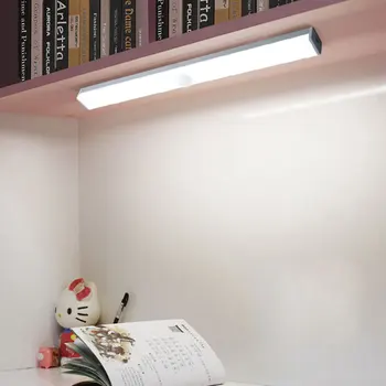 Лека нощ и С Датчик за Движение Безжична Led USB Акумулаторни Led ленти на Светлина е монтиран на стената Лампа 2 Цвята С Потъмняване За Спални