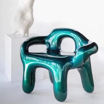 Лесно луксозно творческа стол от стекловолоконной мрежа с покритие покритие, червен, за възрастни, за отдих в хола
