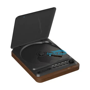 Мини CD-плейър и Преносими Hi-FI Дървен Ретро CD Walkman Bluetooth 4.2 Батерия с голям капацитет, С подкрепата на инфрачервено дистанционно управление