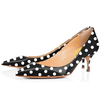 Обувки SHOFOO/ модни дамски обувки на висок ток. Петата височина около 6 виж Обувки-лодка с остри пръсти. Дамски обувки Four Seasons. Обувки на точки.