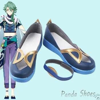 Обувки за cosplay Genshin Impact Baizhu от аниме игра Cos Blue Ботуши, обувки за cosplay с герои от комикси Baizhu, подпори, за парти на Хелоуин