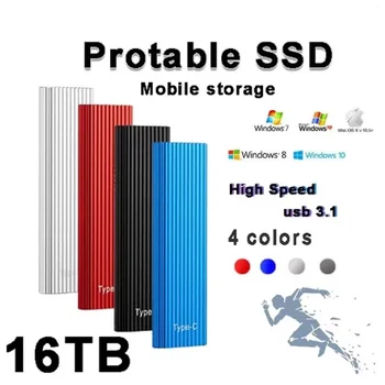 Оригинален Външен твърд диск 1 TB И 2 TB, 4 TB Твърди дискове, M. 2 Type-C USB 3.1, Портативни SSD-диск 8 TB, Мобилен твърд диск За Лаптоп