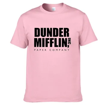Офис телевизионно шоу Dunder Mifflin, топ от чист памук европейския размер, мъжки t-shirt harajuku с графична мангой, забавна мъжки дрехи от манга 2000-те години