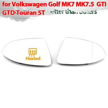 Подмяна на лещата на Лявото и дясното Странично огледало с подгряване на LH-RH за Volkswagen VW Golf 7 MK7/MK7.5 GTI GTD 2012-2021 Touran 5T