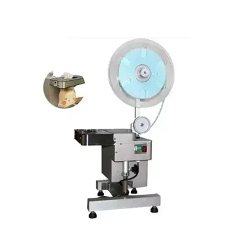 полуавтоматична пневматична машина за връзване на цветна лента/запайщик пластмасови опаковки за хляб / веерообразная машина за запечатване на бестселъри