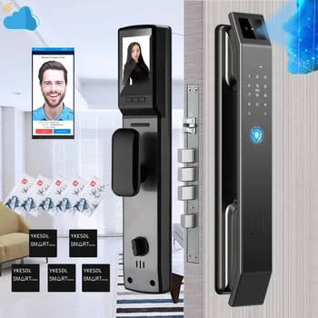 Приложение на Hristo 3D Разпознаване на лица, интелигентен врата заключване, дистанционно управление, гласова домофонна система, Електронно заключване, заключване с парола