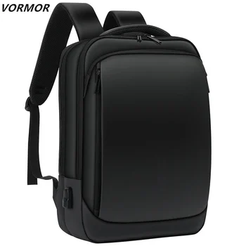 Раница за лаптоп на марката VORMOR, Мъжки 14-15, 6 инчов водоустойчив ученически раници, зареждане чрез USB, Бизнес мъжка чанта, Новост