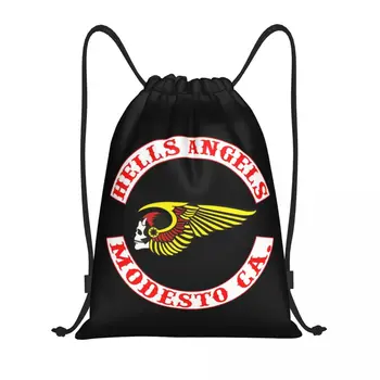 Раница с логото на Hells Angels на съвсем малък, спортна спортна чанта за Мъже и жени, Тренировъчен раница за Мотоклуба