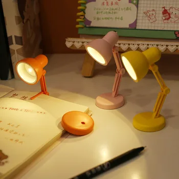 Светодиодна настолна лампа Мини Сгъваема Лампа за нощно четене на Книги за домашен компютър, лаптоп, настолни ночников за лаптоп, за Защита на очите