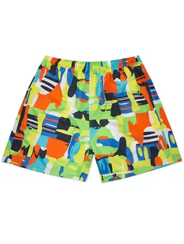 Свободни ежедневни мъжки къси Панталони с принтом дантела, Лято 2023, Нови Спортни дрехи за фитнес, Дишаща удобна плажна долната облекло