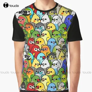 Твърде много птици! Класическа тениска с изображение на птица отряда, мъжки тениски, ежедневни тениски с дигитален печат, Коледен подарък, нестандартен, популярна