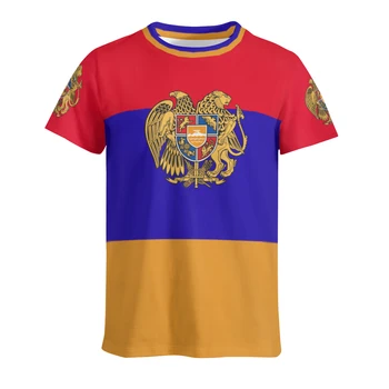Тениска от дебел плат с 3D флага на Армения, облекло, тениски, мъжки и дамски тениски, потници за футболните фенове, подарък