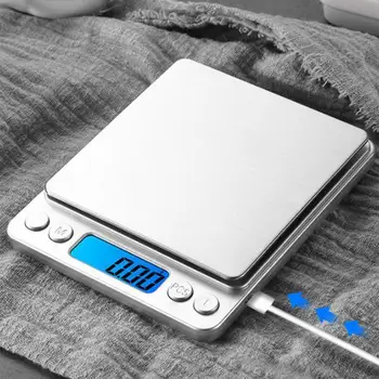 Цифрови Кухненски везни с Тегло 3 кг 0,01 грама, Прецизна Везна за претегляне на бижута за диетична храна, Пощенски Везни, Измервателни Електронни LCD Дисплеи