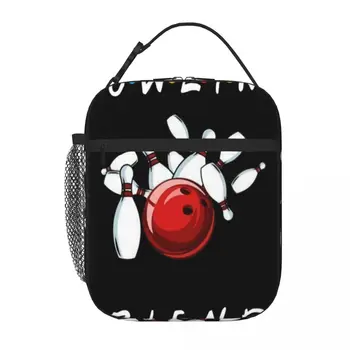 Чанта за пикник Bowling Friends, сива чанта за обяд, изолиращи чанти, обяд-бокс за жени