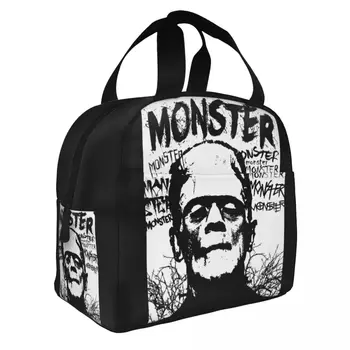 Чудовище Изолирани чанти за обяд Преносим Контейнер за обяд от филм на ужасите Франкенщайн, чанта-хладилник, обяд-бокс, училищна чанта
