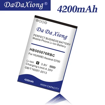 DaDaXiong 4200 mah HB505076RBC За Huawei A199 G700 G710 Y600 C8815 G610T G610S G716 G606 Батерия за мобилен телефон