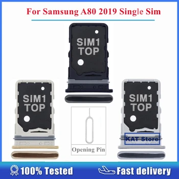 За Samsung Galaxy A80 A805 2019 Слот за притежателя на картата, тава за една sim-карта С инструмент за извличане на закрепване, Резервни части
